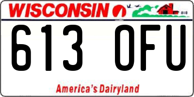 WI license plate 613OFU