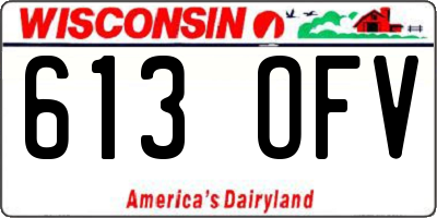 WI license plate 613OFV