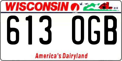 WI license plate 613OGB