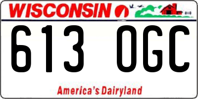 WI license plate 613OGC