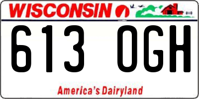 WI license plate 613OGH