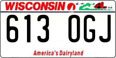 WI license plate 613OGJ