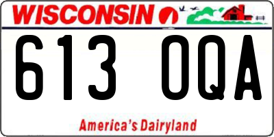WI license plate 613OQA