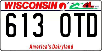 WI license plate 613OTD