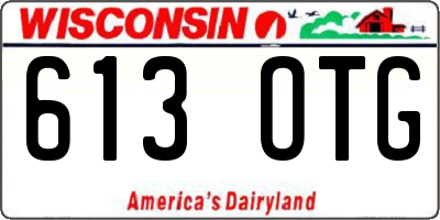 WI license plate 613OTG