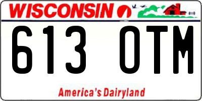 WI license plate 613OTM