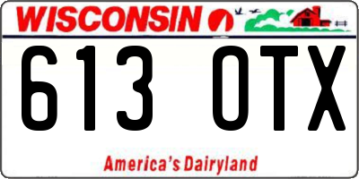 WI license plate 613OTX