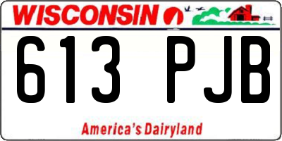 WI license plate 613PJB