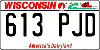 WI license plate 613PJD