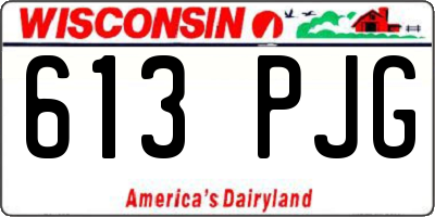 WI license plate 613PJG