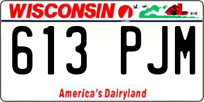 WI license plate 613PJM