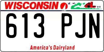 WI license plate 613PJN