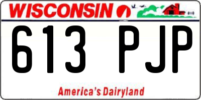 WI license plate 613PJP