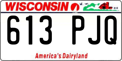 WI license plate 613PJQ
