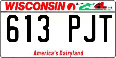 WI license plate 613PJT