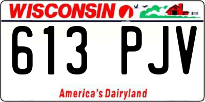 WI license plate 613PJV