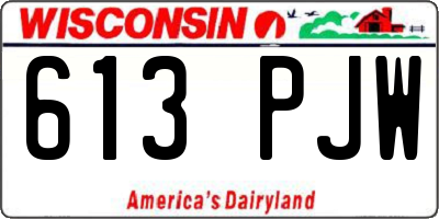 WI license plate 613PJW