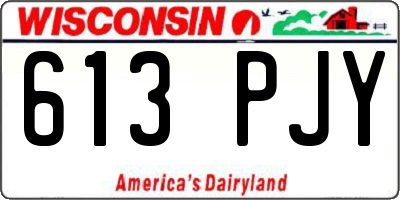 WI license plate 613PJY