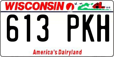 WI license plate 613PKH