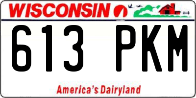 WI license plate 613PKM