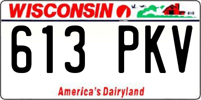 WI license plate 613PKV