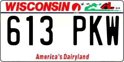 WI license plate 613PKW