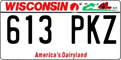 WI license plate 613PKZ