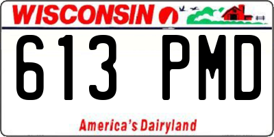 WI license plate 613PMD