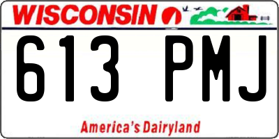 WI license plate 613PMJ