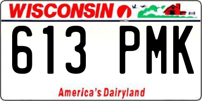 WI license plate 613PMK