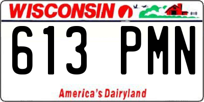 WI license plate 613PMN