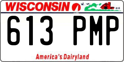 WI license plate 613PMP