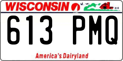 WI license plate 613PMQ