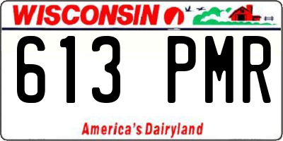 WI license plate 613PMR