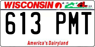 WI license plate 613PMT