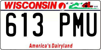 WI license plate 613PMU