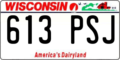 WI license plate 613PSJ