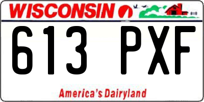 WI license plate 613PXF