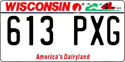 WI license plate 613PXG