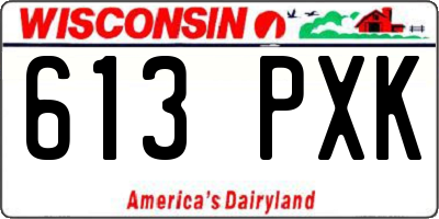 WI license plate 613PXK