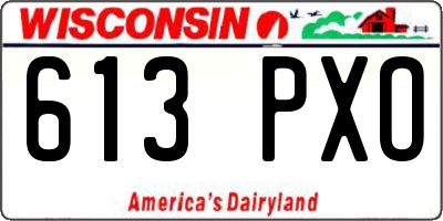 WI license plate 613PXO