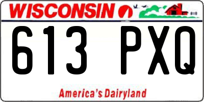 WI license plate 613PXQ