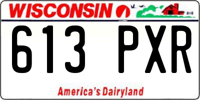WI license plate 613PXR