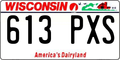 WI license plate 613PXS