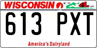 WI license plate 613PXT