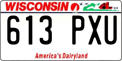 WI license plate 613PXU