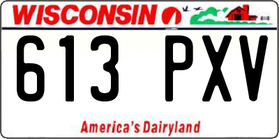 WI license plate 613PXV