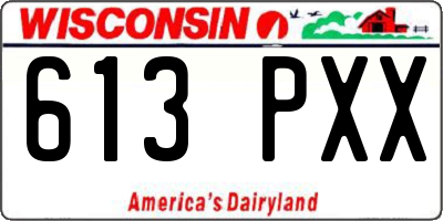WI license plate 613PXX