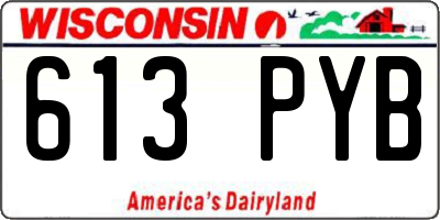 WI license plate 613PYB