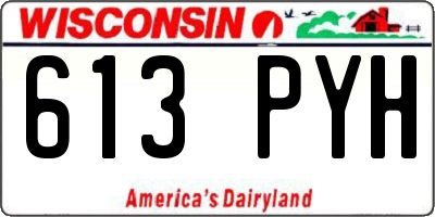 WI license plate 613PYH